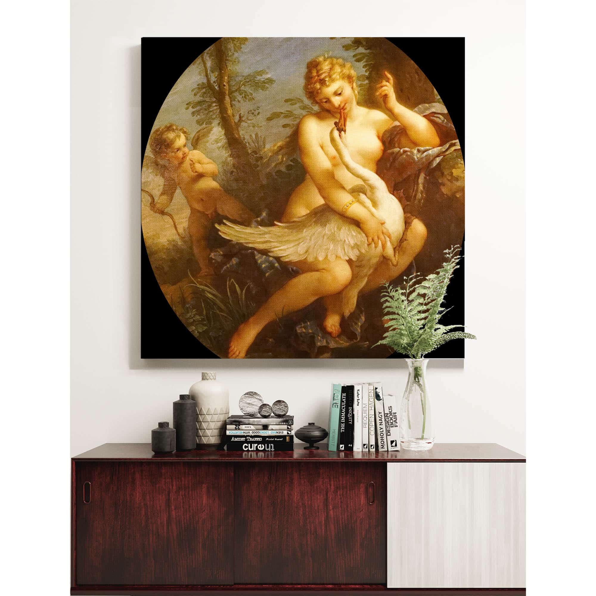 Leda Et Le Cygne by Charles Joseph Natoire