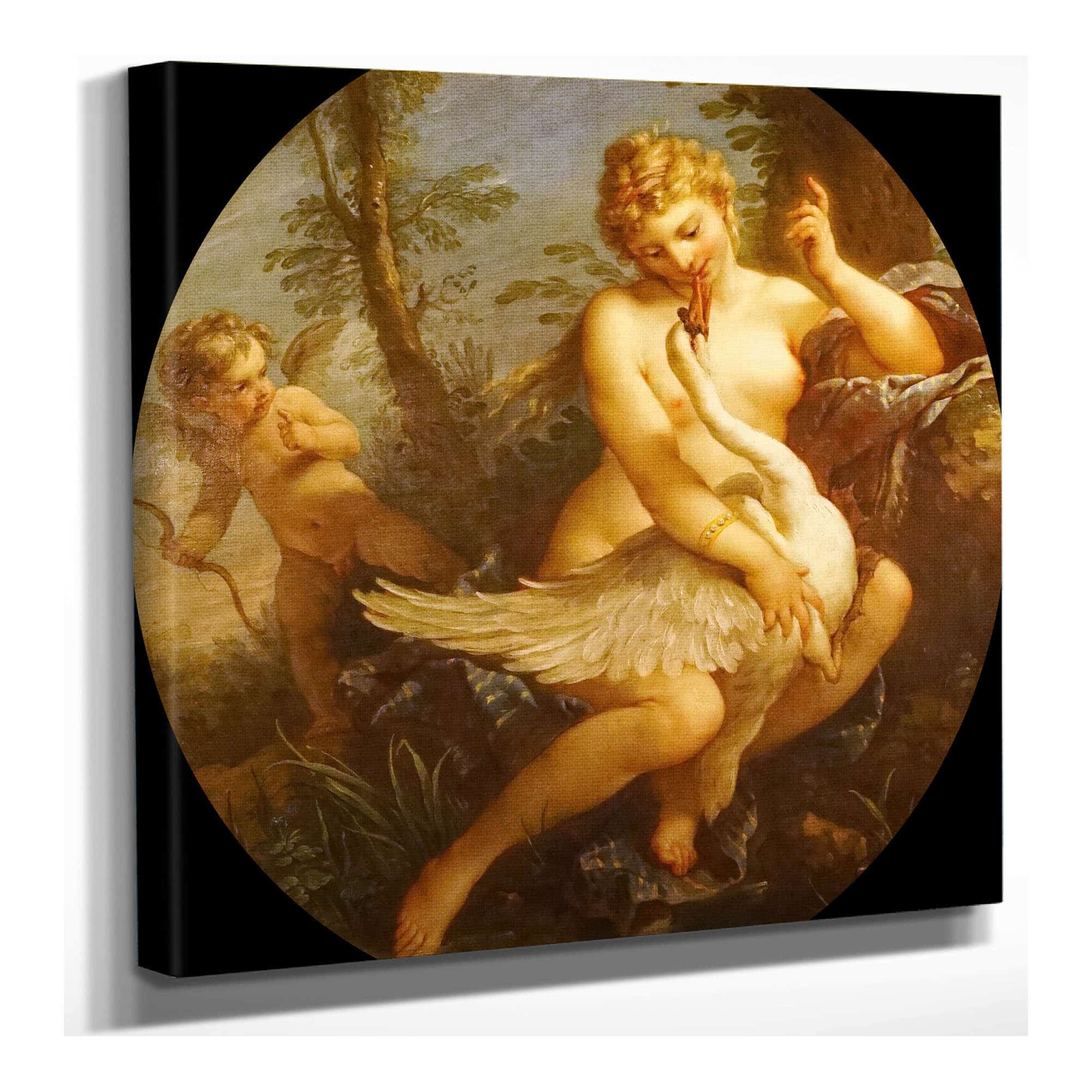 Leda Et Le Cygne by Charles Joseph Natoire