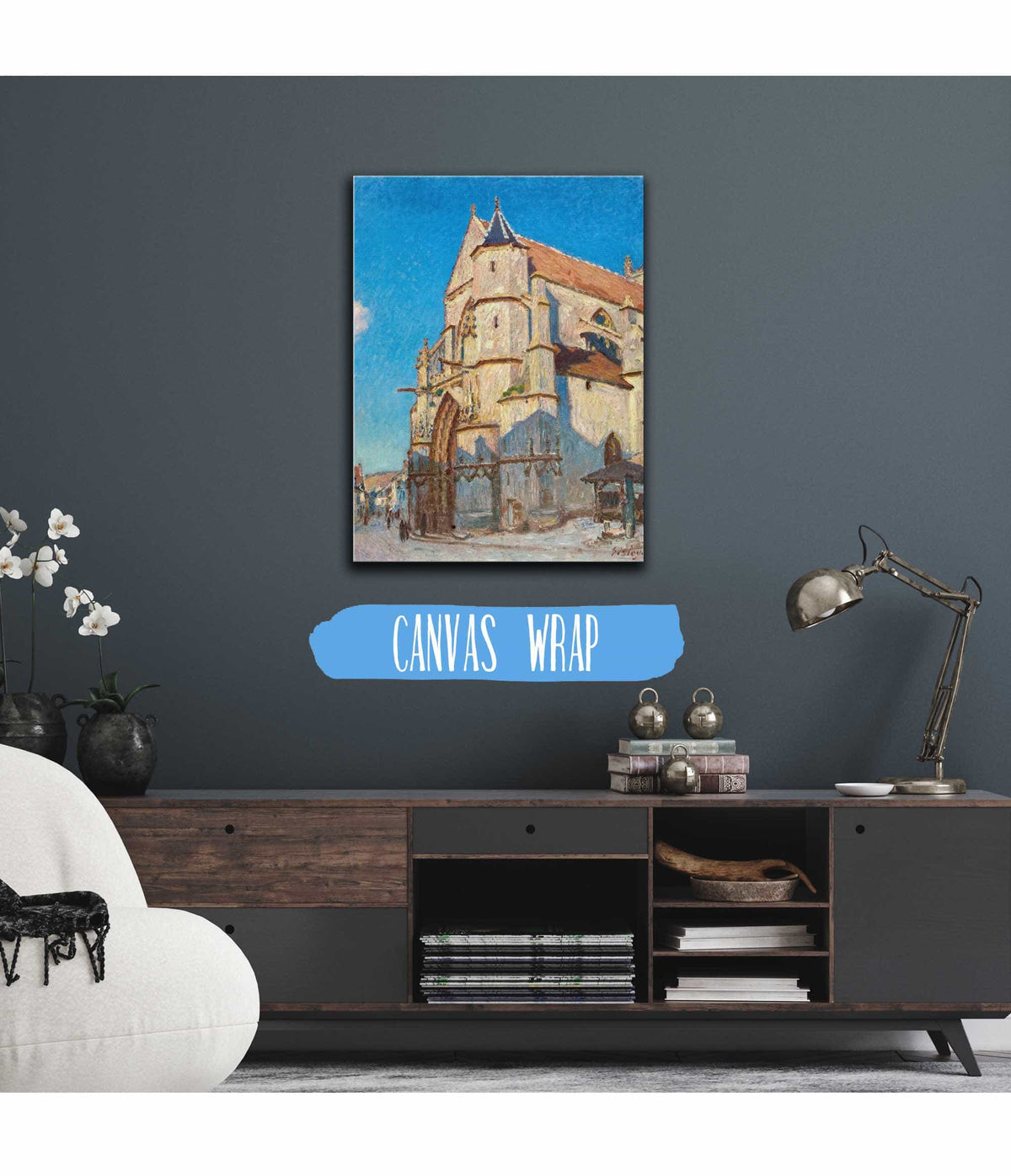 Leglise De Moret Le Soir by Alfred Sisley