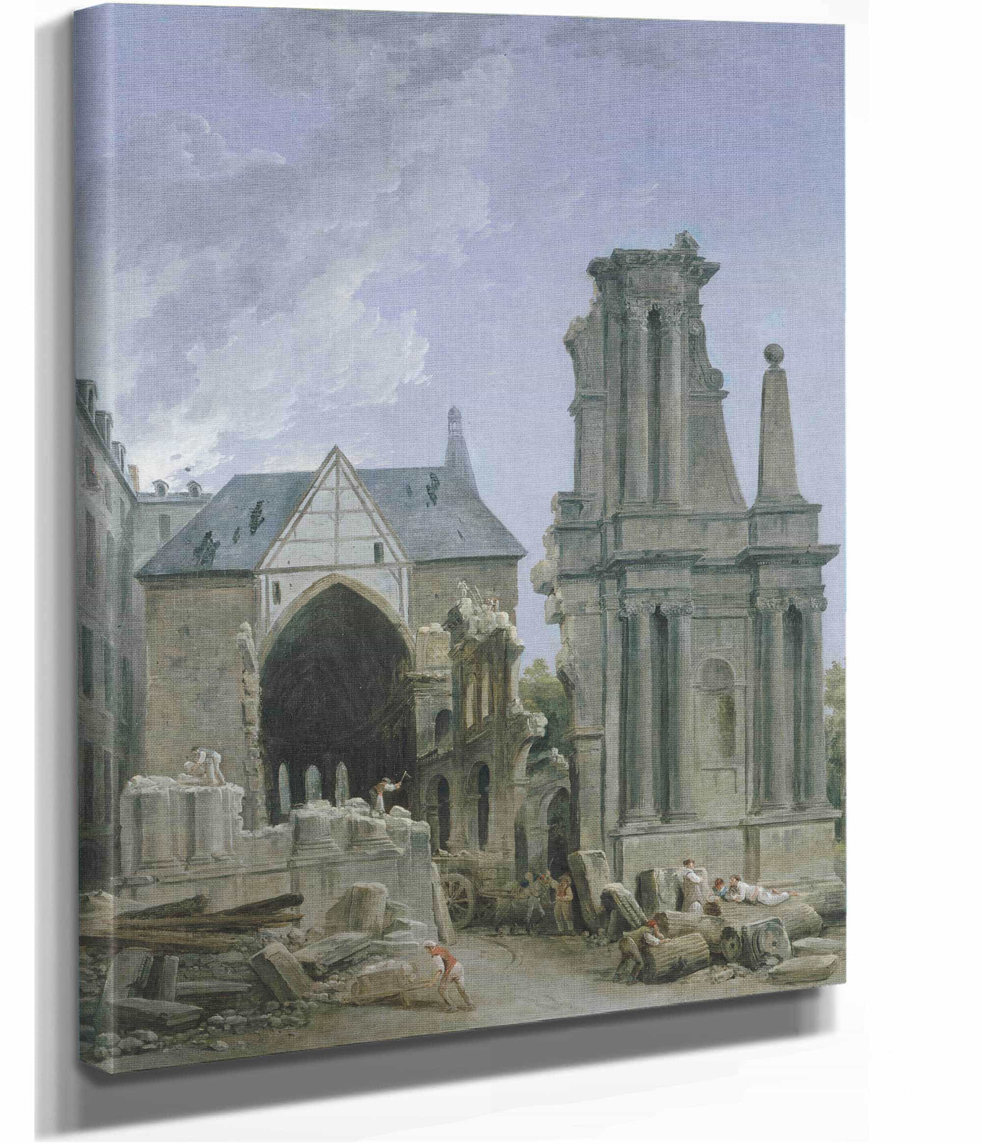 Leglise Des Feuillants En Demolition by Hubert Robert