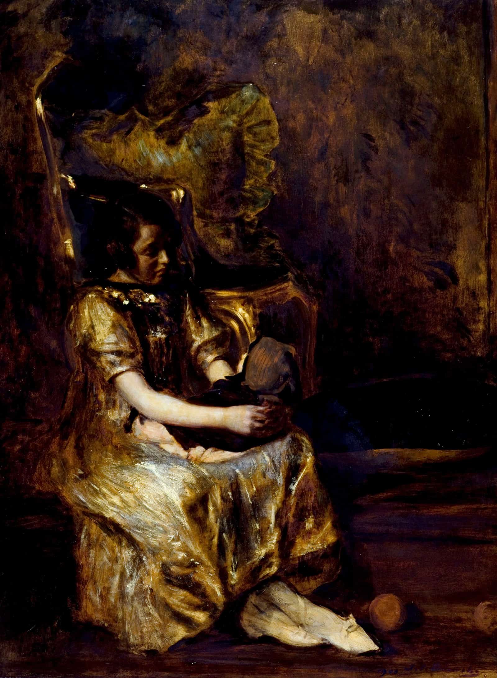 Lenfant A La Poupee by Jacques Emile Blanche