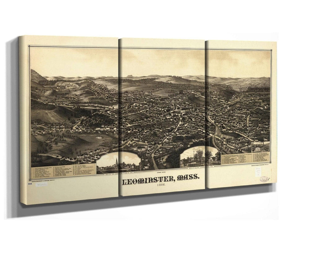 Leominster Mass 1886  State Of Massachusetts