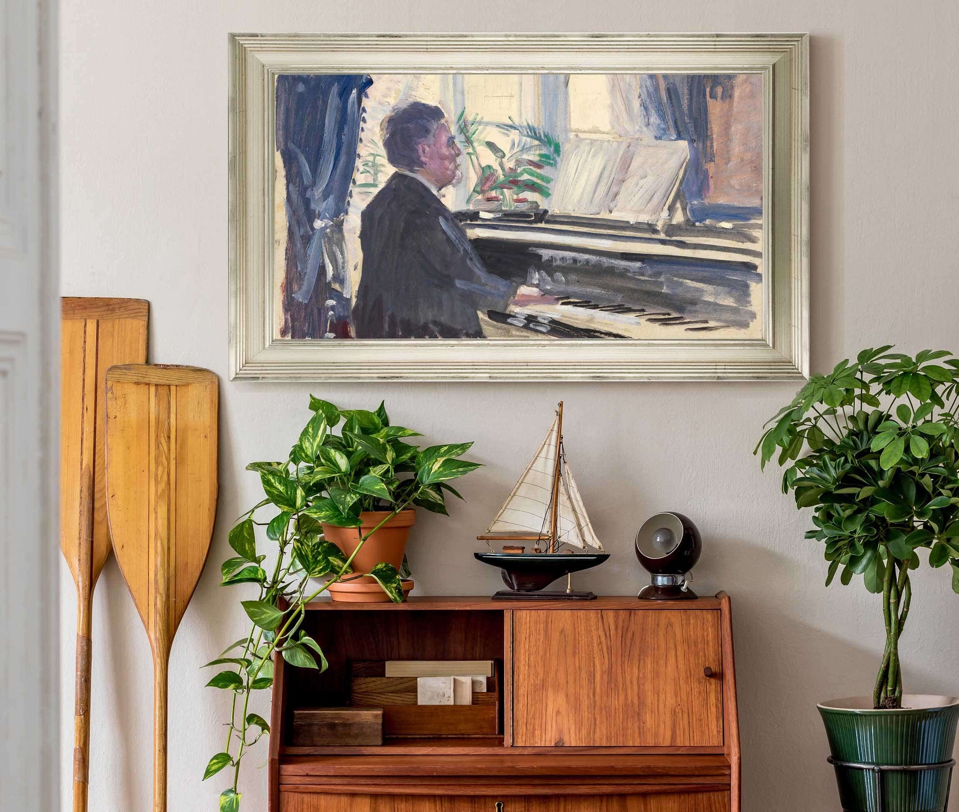 Leopold Czihaczek Am Klavier Skizze by Egon Schiele