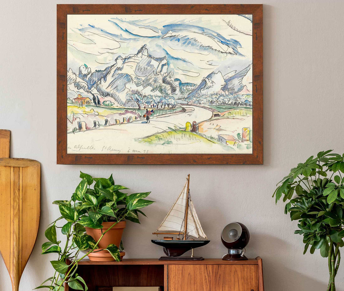 Les Alpilles Vue Depuis Saint Remy De Provence by Paul Signac