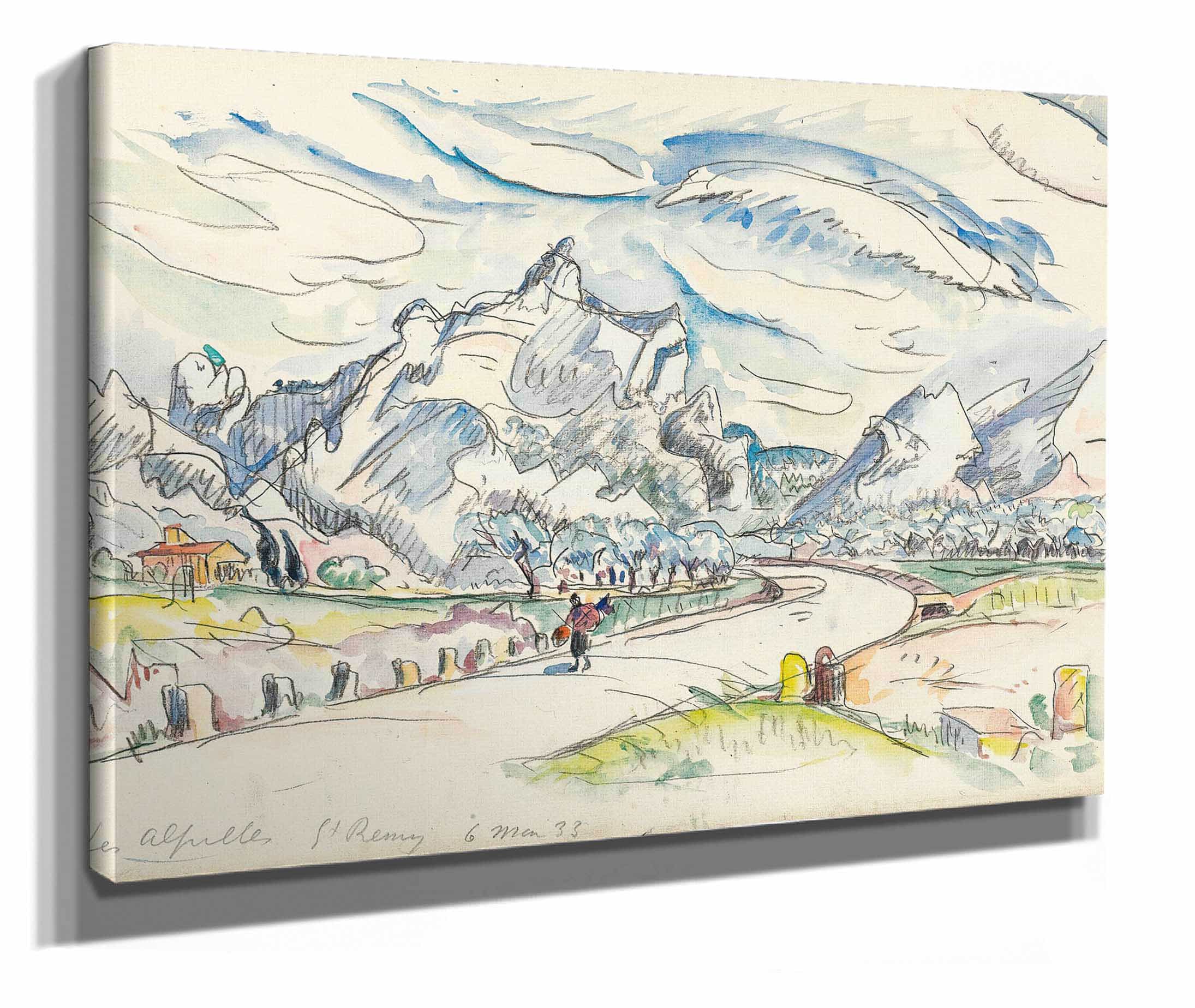 Les Alpilles Vue Depuis Saint Remy De Provence by Paul Signac