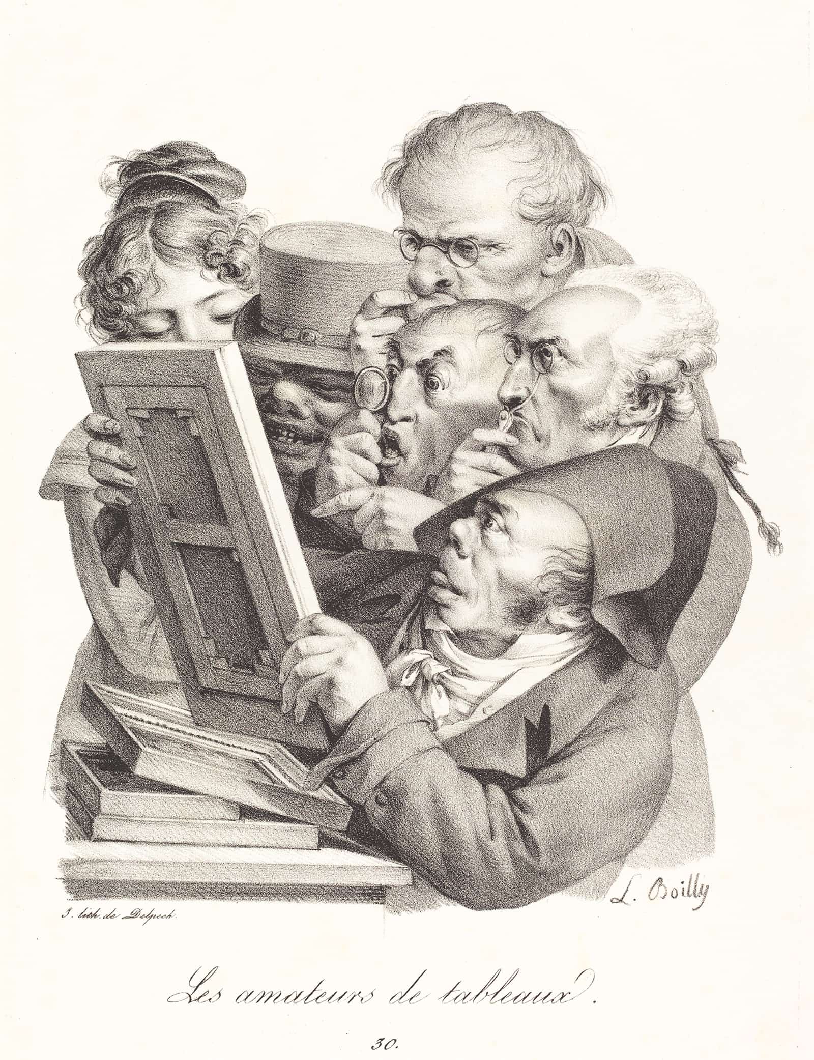 Les Amateurs De Tableaux The Picture Enthusiasts by Louis Leopold Boilly