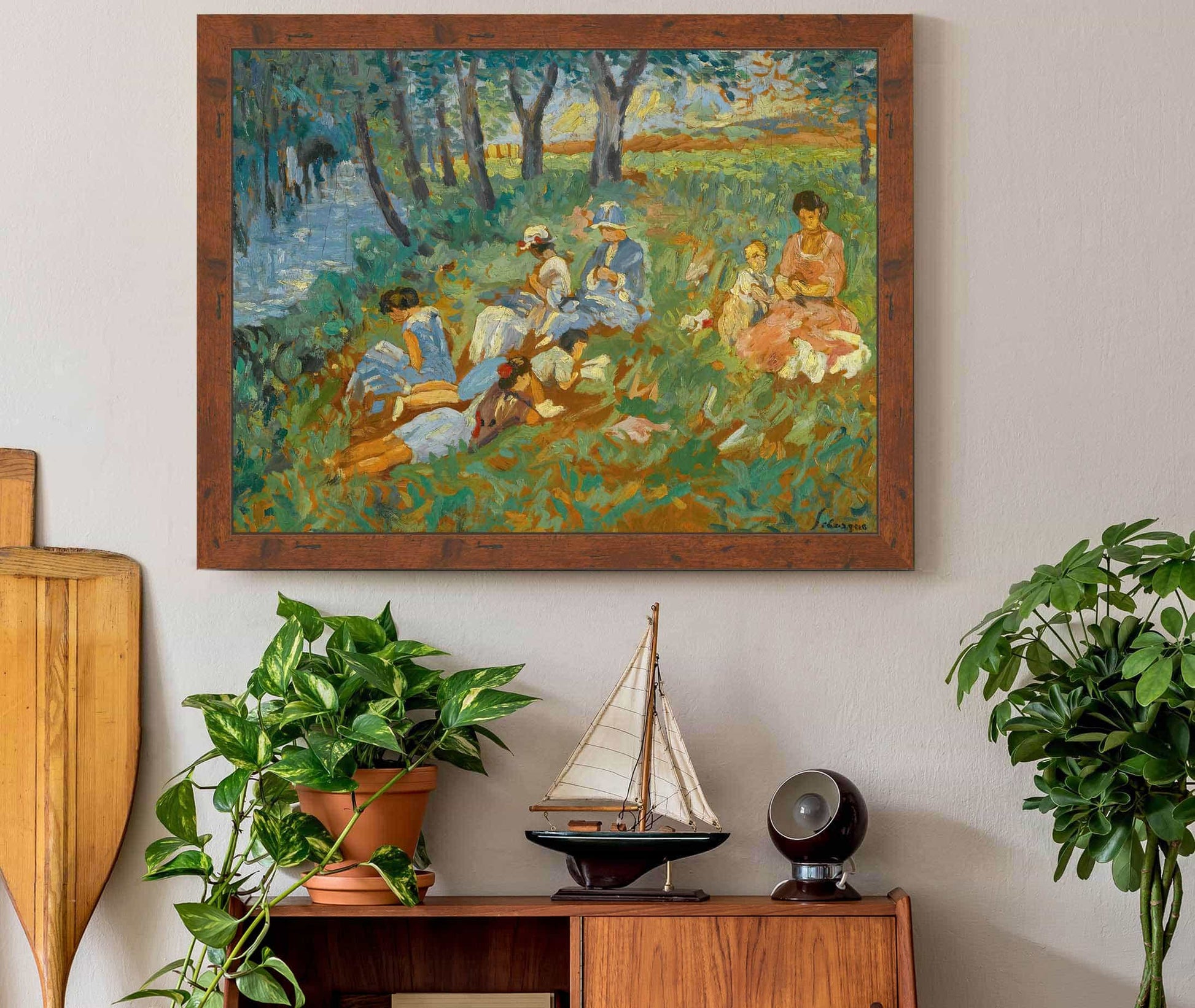 Les Andelys La Famille Lebasque Au Bord De Leau by Henri Lebasque