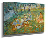 Les Andelys La Famille Lebasque Au Bord De Leau by Henri Lebasque