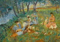 Les Andelys La Famille Lebasque Au Bord De Leau by Henri Lebasque