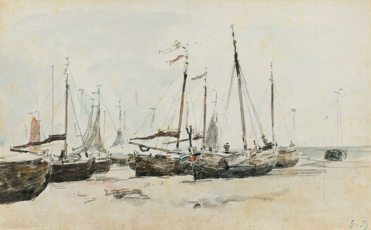 Les Bateaux by Eugene Boudin