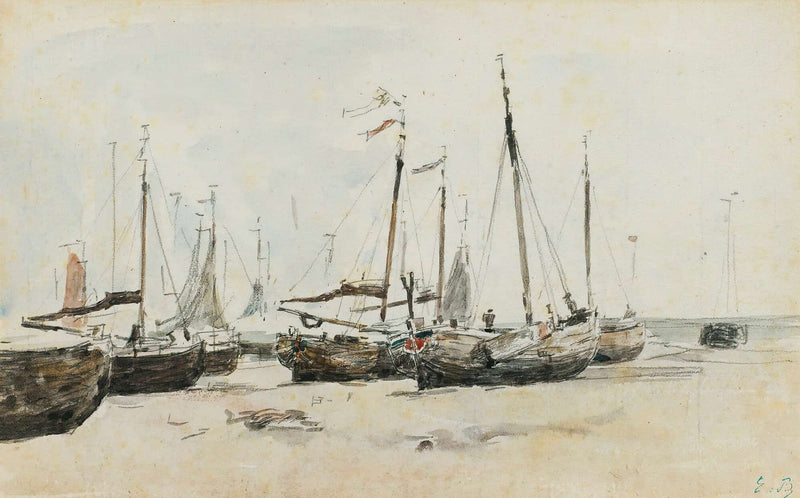 Les Bateaux by Eugene Boudin