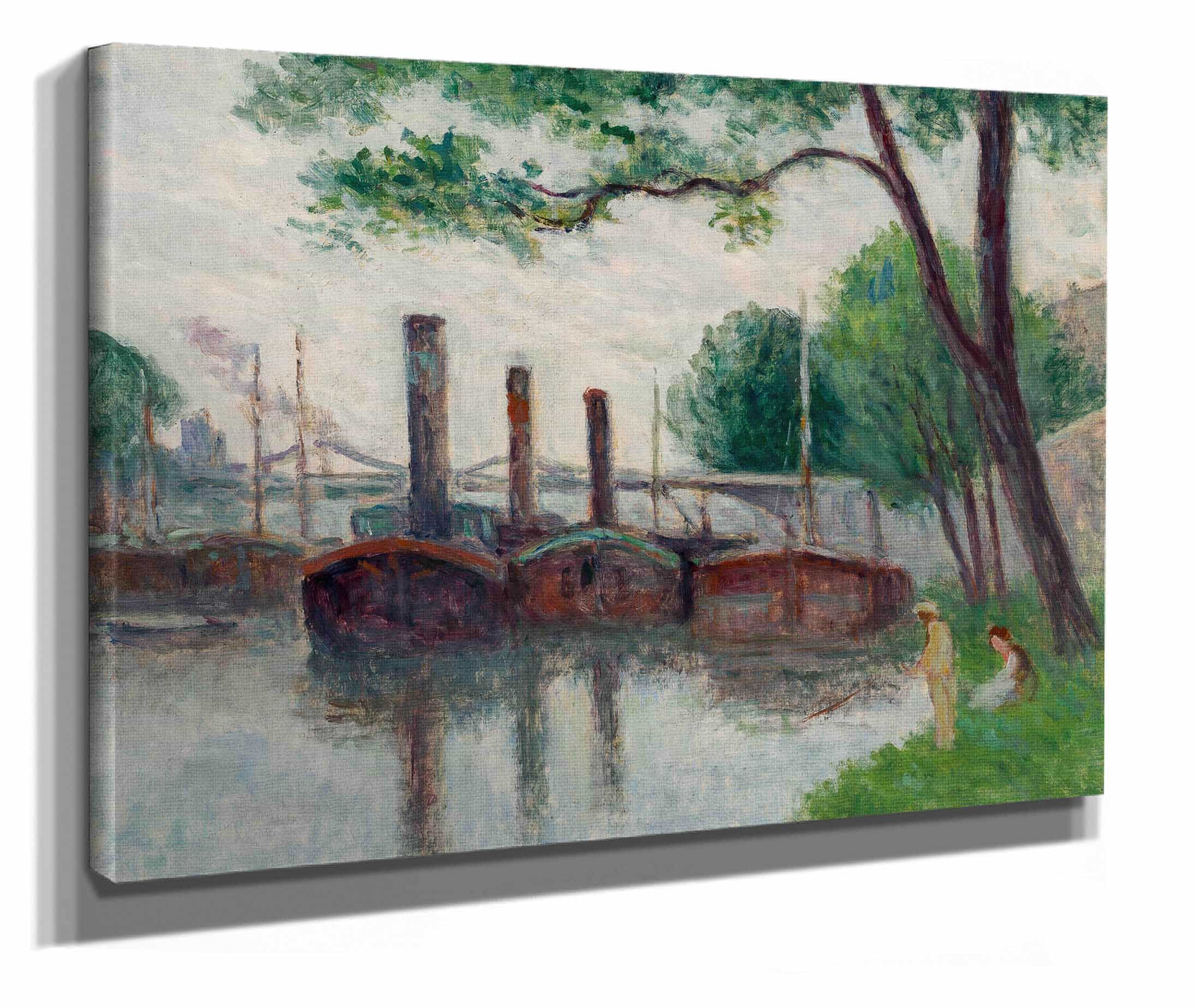 Les Bords De La Seine Pres De La Roche Guyon by Maximilien Luce