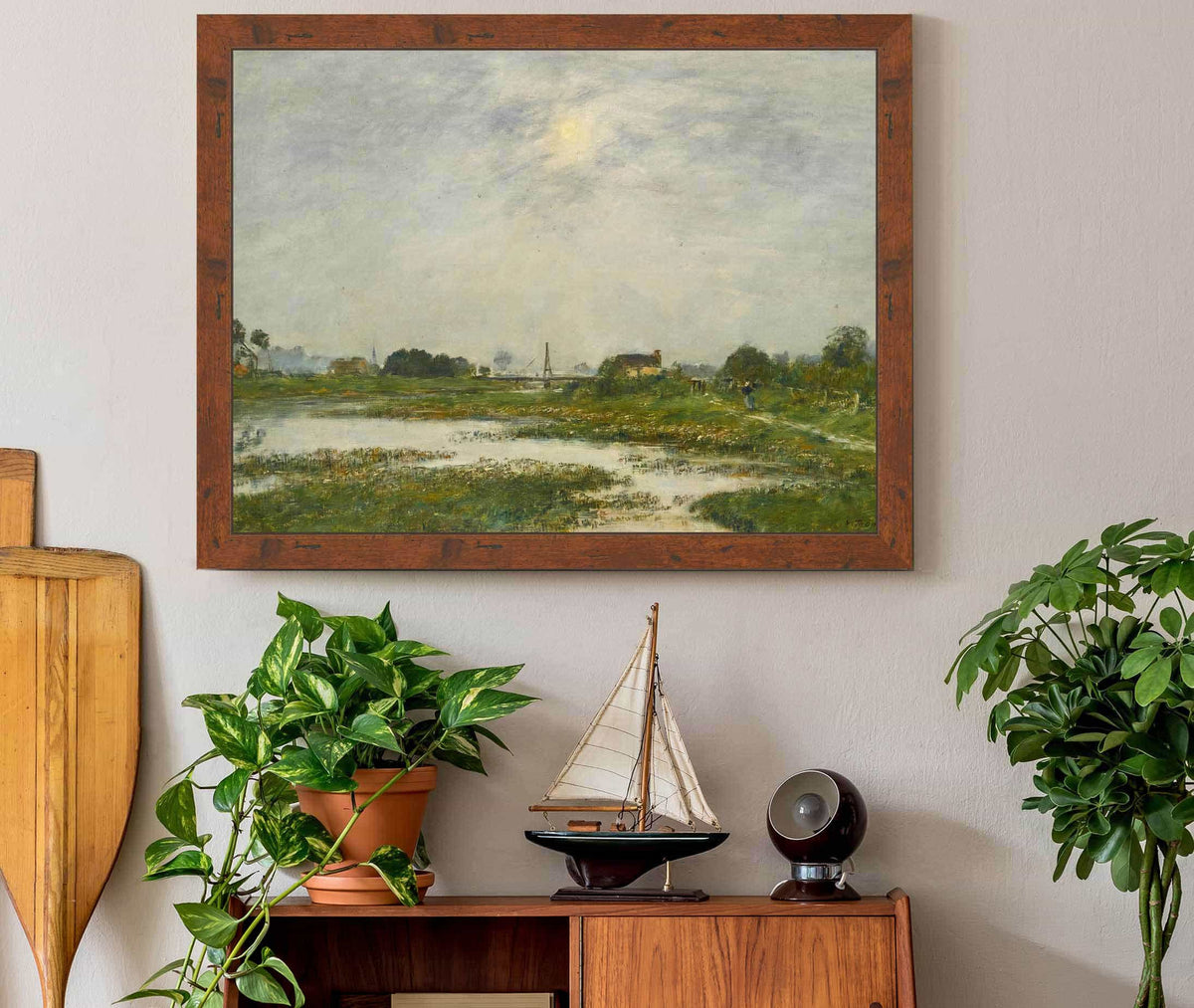 Les Bords De La Touques Pendant Les Grandes Marees by Eugene Boudin