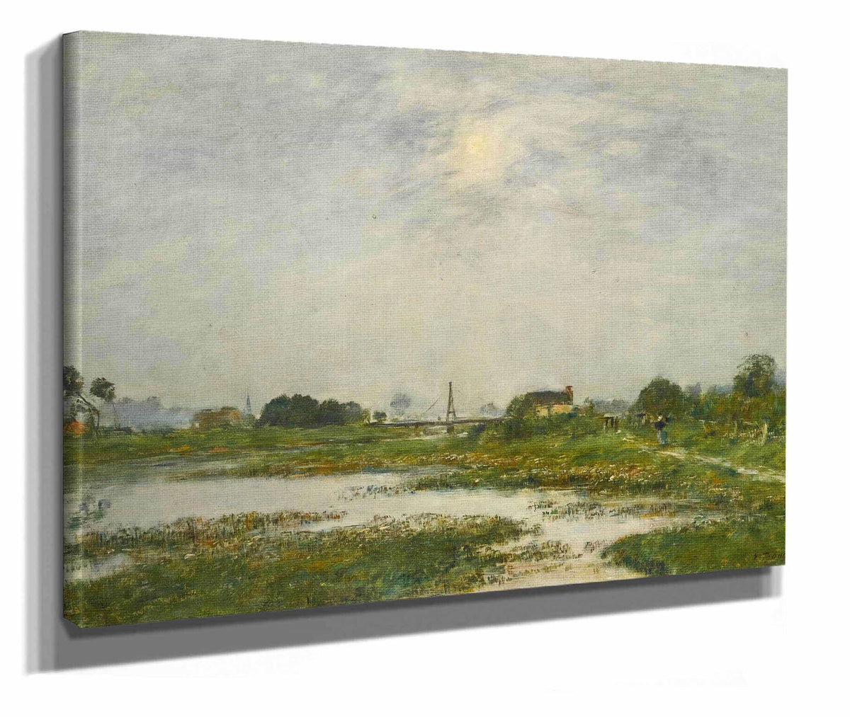 Les Bords De La Touques Pendant Les Grandes Marees by Eugene Boudin