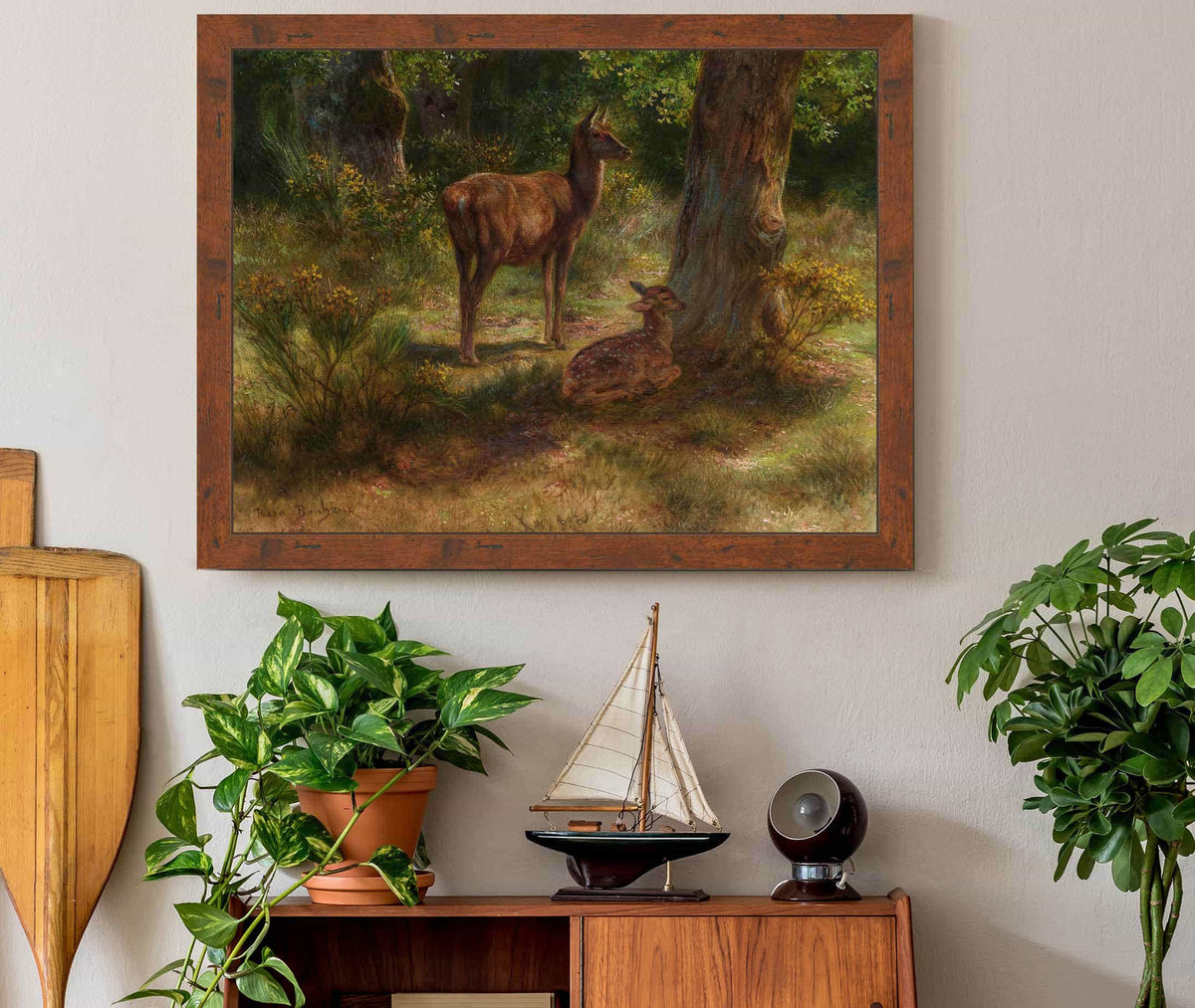 Les Cerfs Et Les Fauves Dans Un Bois by Rosa Bonheur