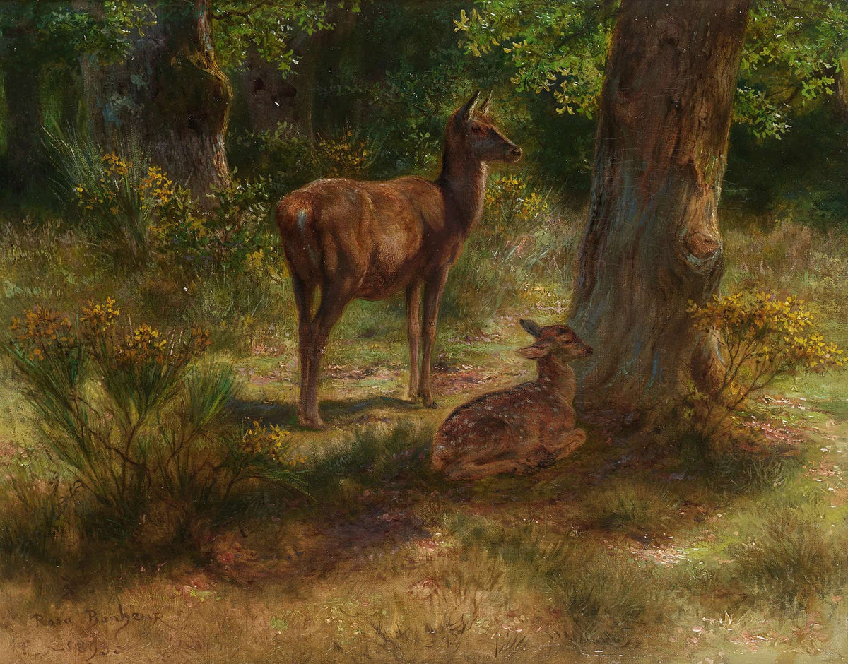 Les Cerfs Et Les Fauves Dans Un Bois by Rosa Bonheur