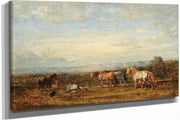 Les Chevaux Camarguais by Felix Ziem