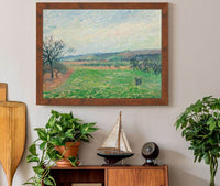 Les Coteaux De Gisors Temps Gris by Camille Pissarro