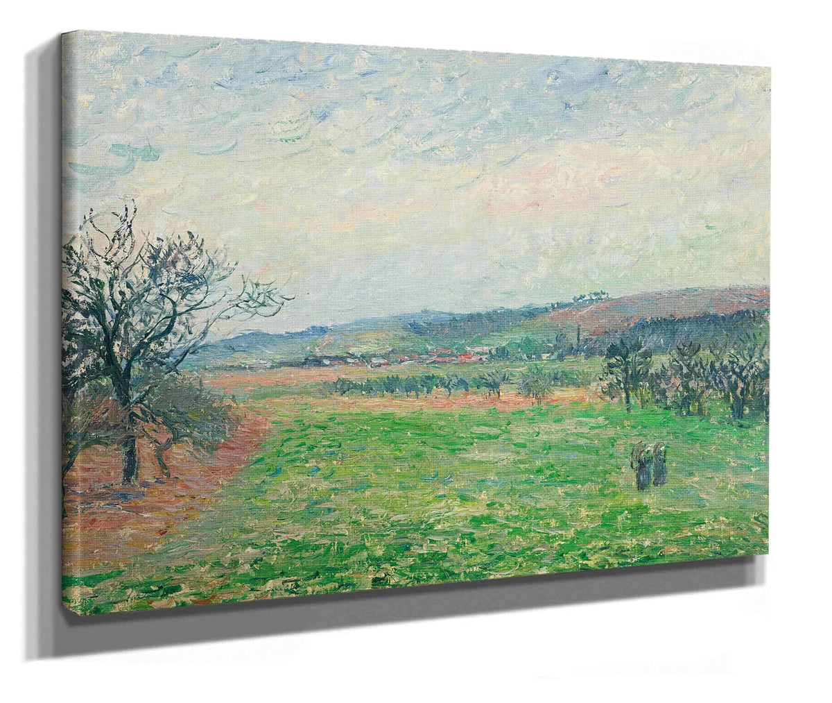 Les Coteaux De Gisors Temps Gris by Camille Pissarro