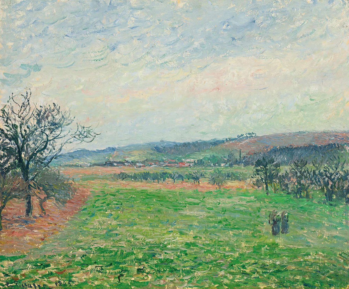 Les Coteaux De Gisors Temps Gris by Camille Pissarro
