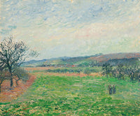 Les Coteaux De Gisors Temps Gris by Camille Pissarro