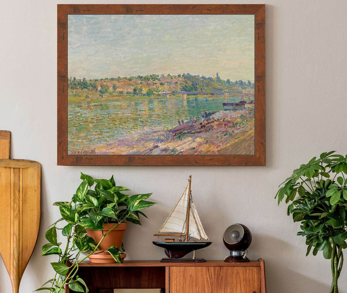 Les Coteaux De La Celle Sous Moret Vus De Saint Mammes by Alfred Sisley