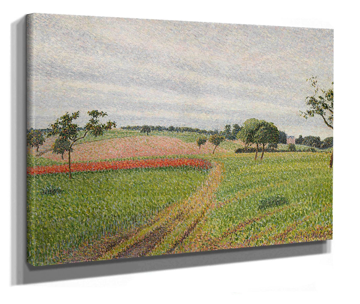 Les Coteaux De Thierceville Temps Gris by Camille Pissarro