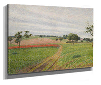 Les Coteaux De Thierceville Temps Gris by Camille Pissarro