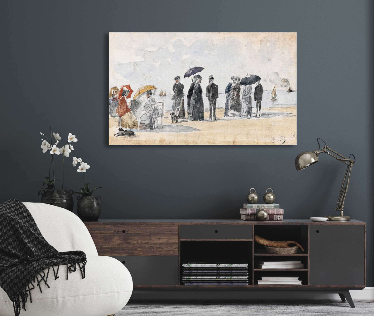 Les Crinolines by Eugene Boudin