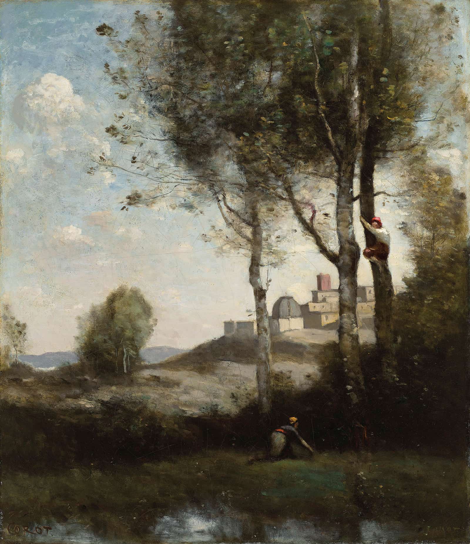 Les Denicheurs Toscans by Jean Baptiste Camille Corot