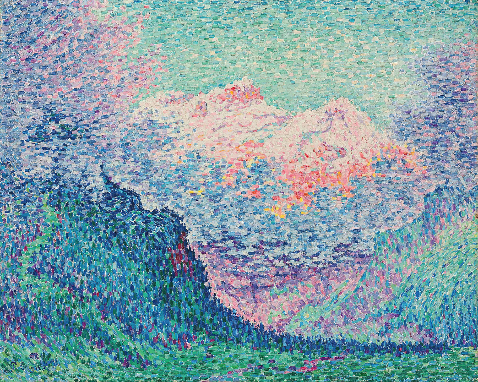 Les Diablerets Loldenhorn Et Le Becabesson by Paul Signac