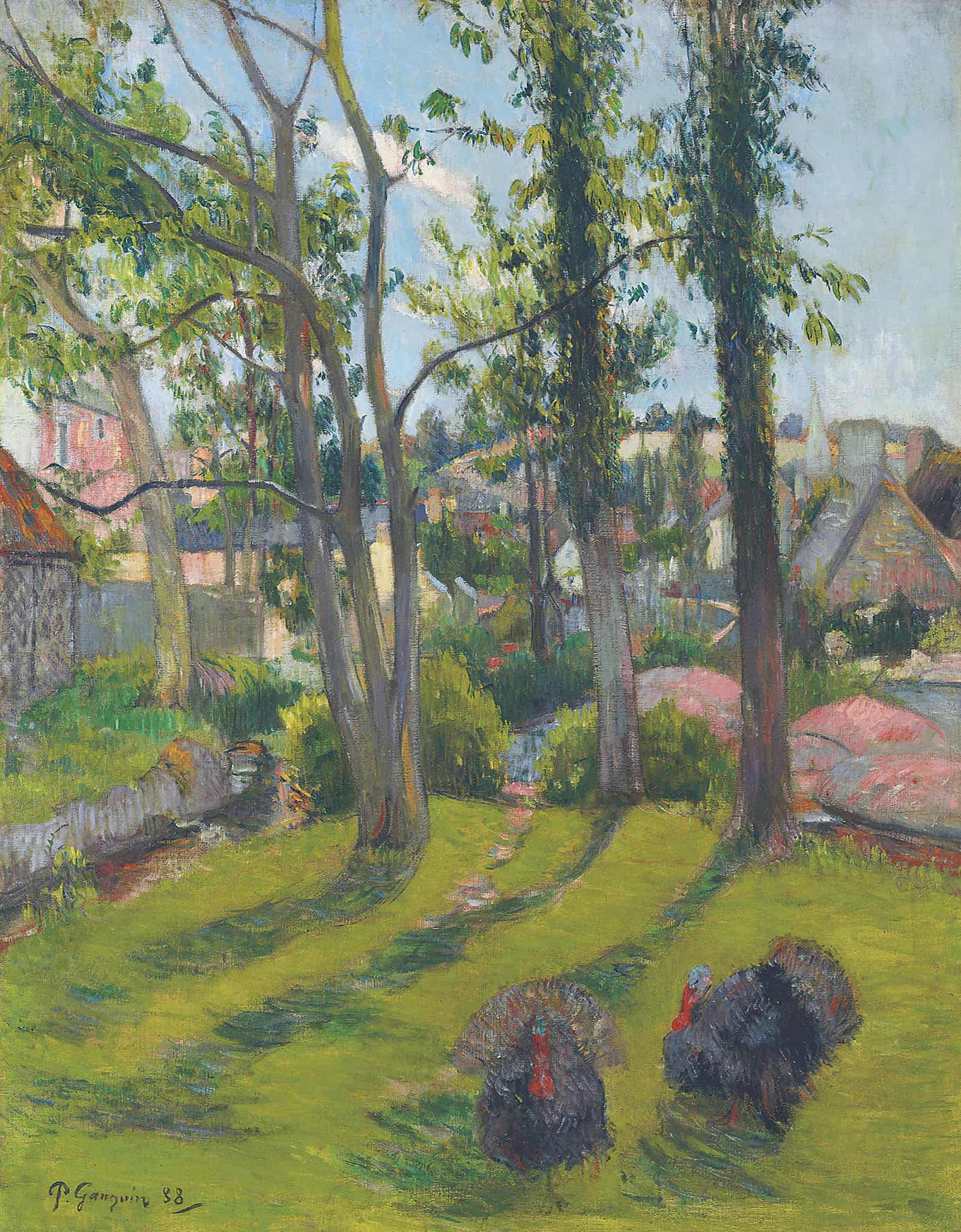 Les Dindons Pont Aven by Paul Gauguin