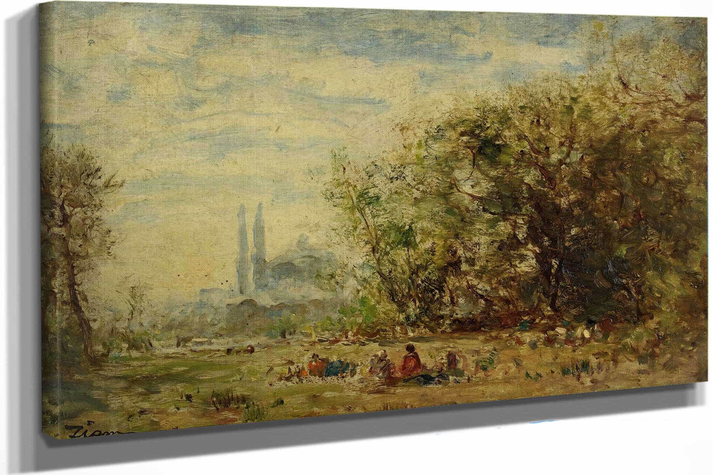 Les Eaux Douces Dasie Environs De Constantinople by Felix Ziem