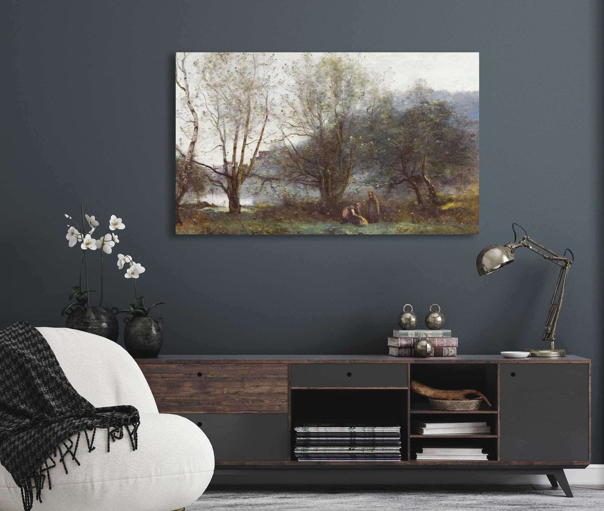 Les Etangs De Ville Davray by Jean Baptiste Camille Corot