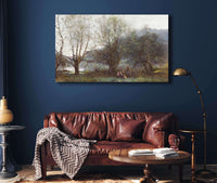 Les Etangs De Ville Davray by Jean Baptiste Camille Corot