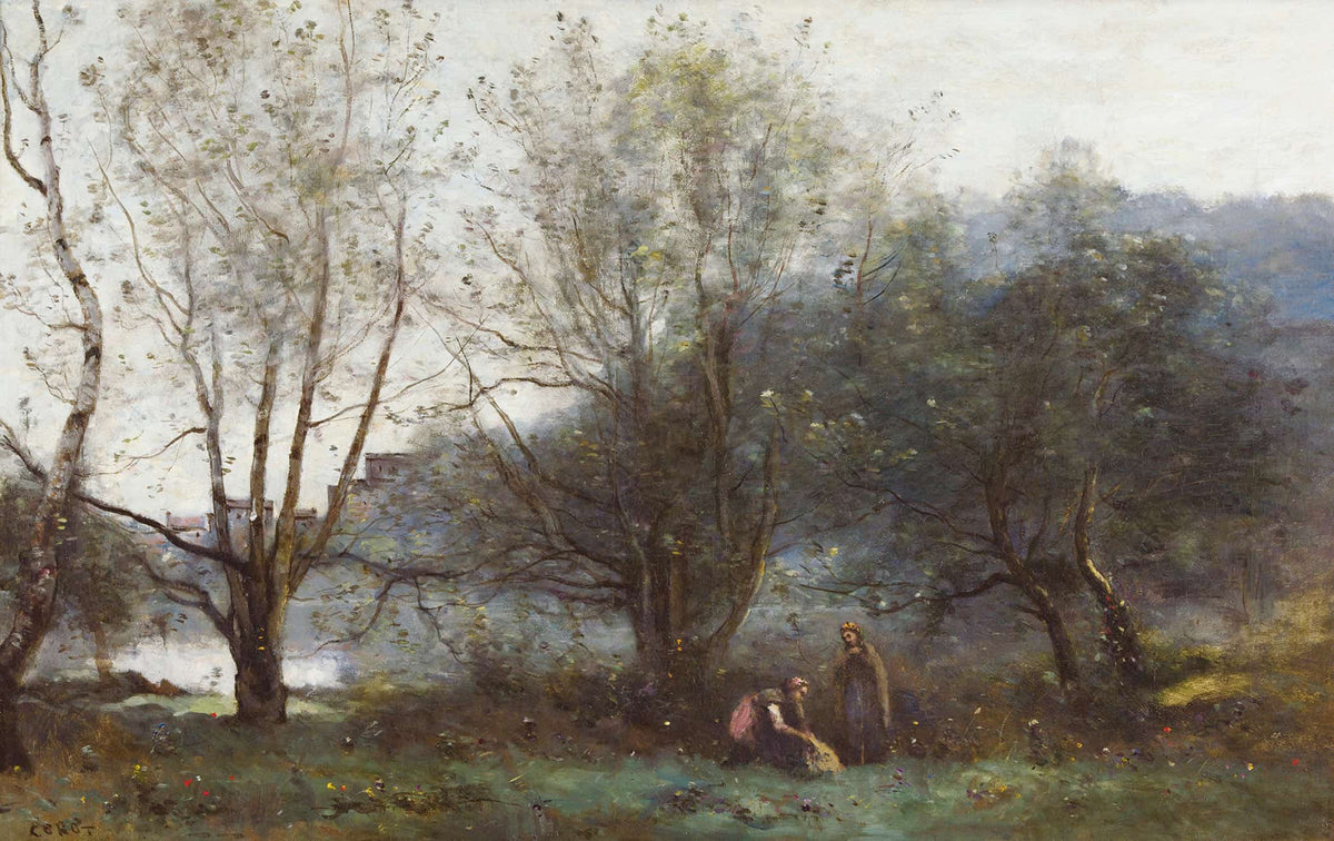 Les Etangs De Ville Davray by Jean Baptiste Camille Corot