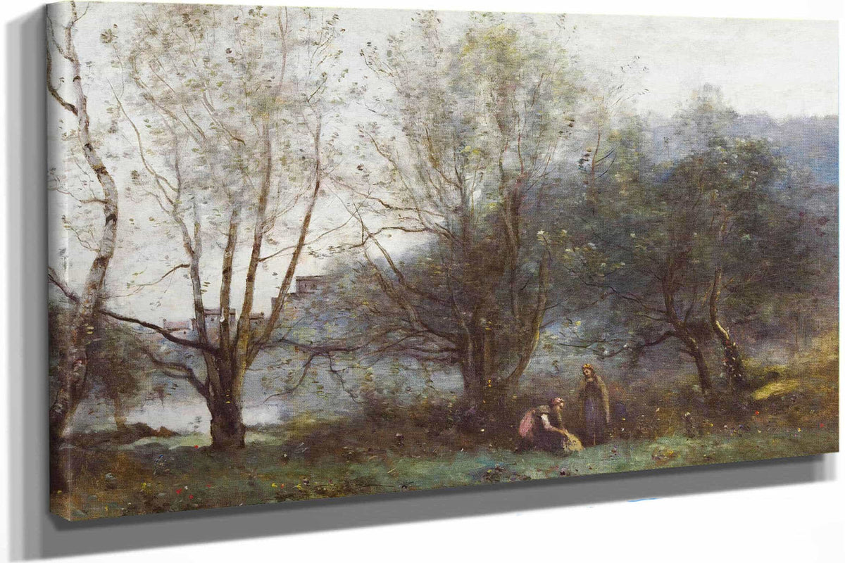 Les Etangs De Ville Davray by Jean Baptiste Camille Corot