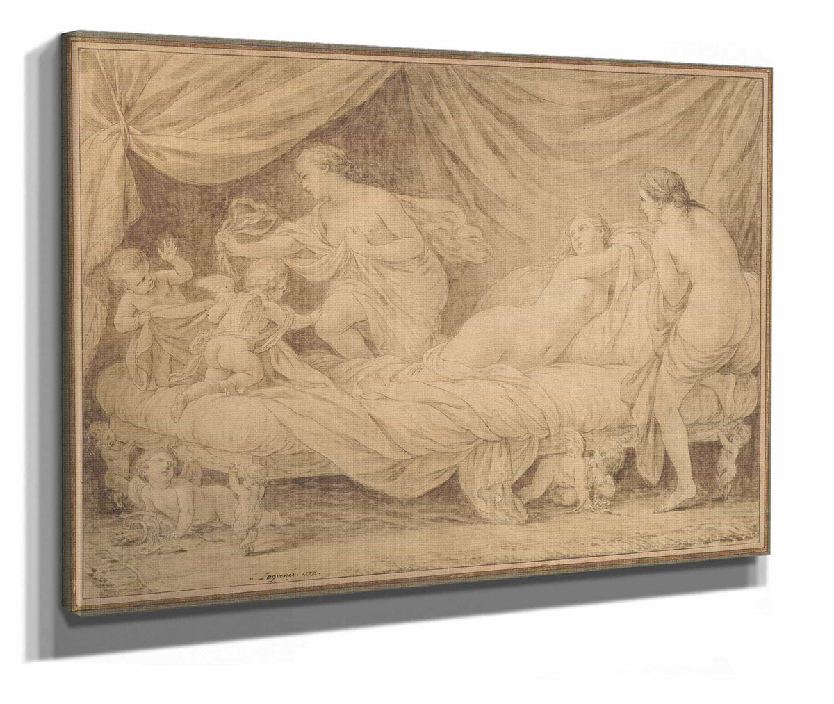 Les Graces Lutinees Par Les Amours by Louis Jean Francois Lagrenee