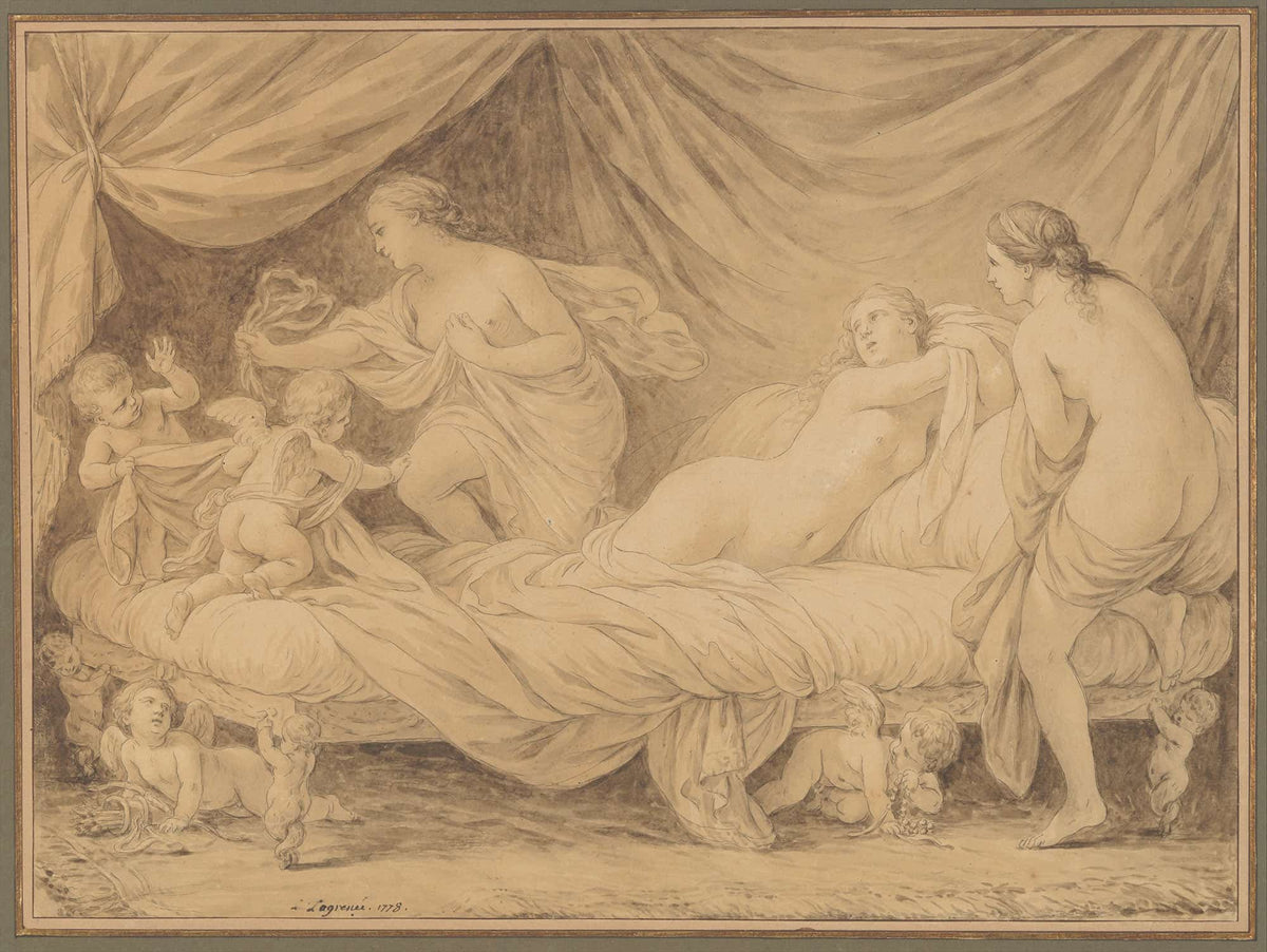 Les Graces Lutinees Par Les Amours by Louis Jean Francois Lagrenee