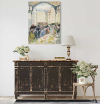 Les Halles Centrales Le Marche Aux Legumes by Camille Pissarro