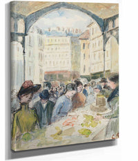 Les Halles Centrales Le Marche Aux Legumes by Camille Pissarro