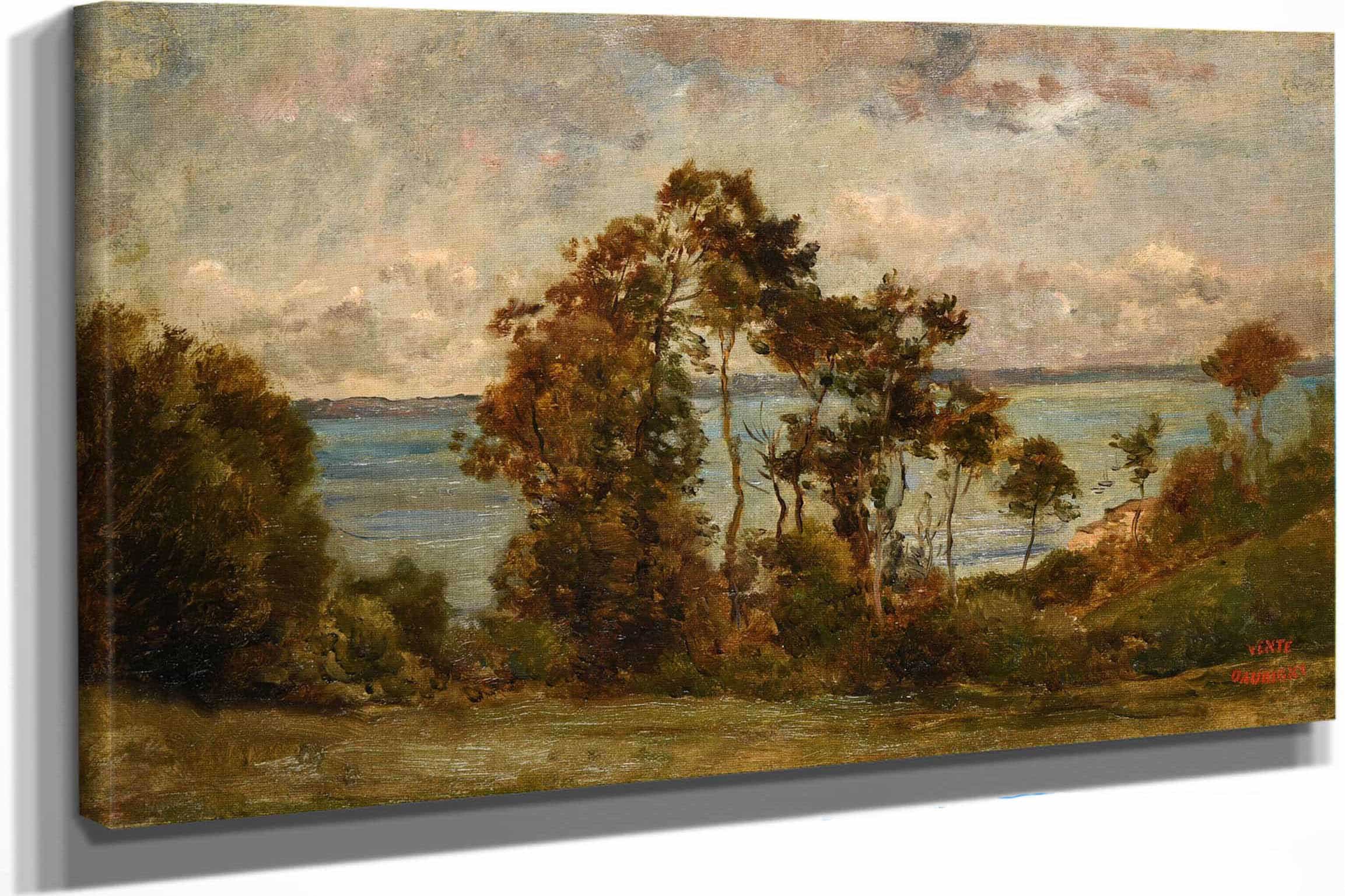 Les Hauts De Villerville Titre Inscrit A Linventaire Paysage by Charles Francois Daubigny