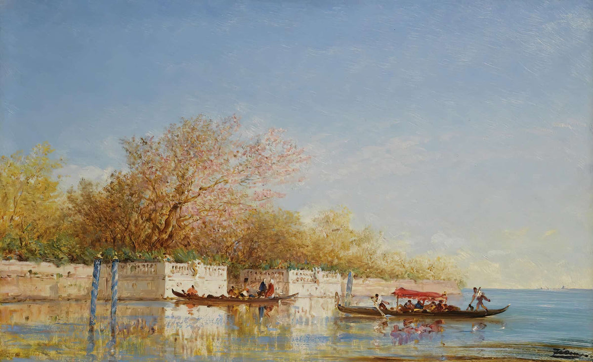 Les Jardins Francais by Felix Ziem