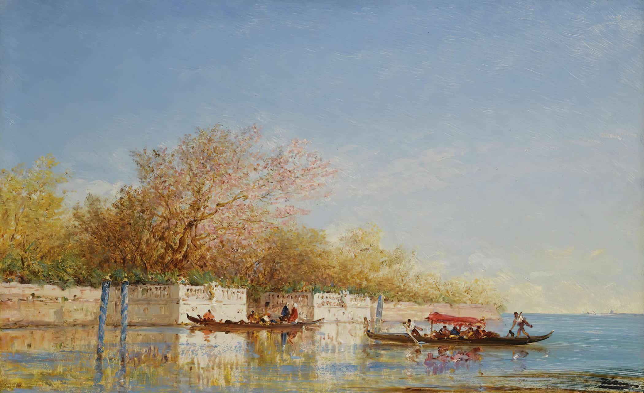 Les Jardins Francais by Felix Ziem