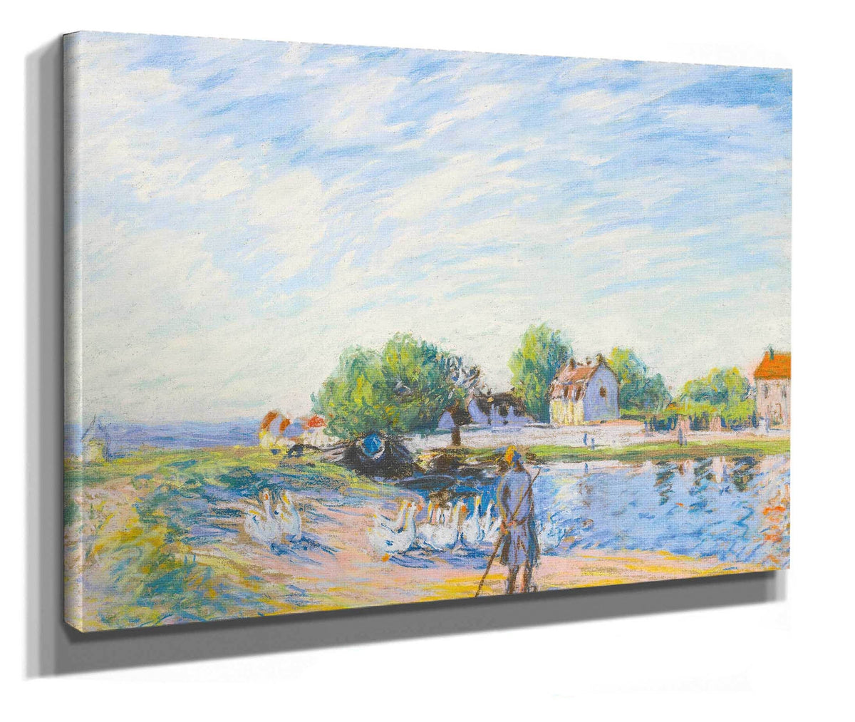 Les Oies A Saint Mammes by Alfred Sisley