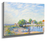 Les Oies A Saint Mammes by Alfred Sisley