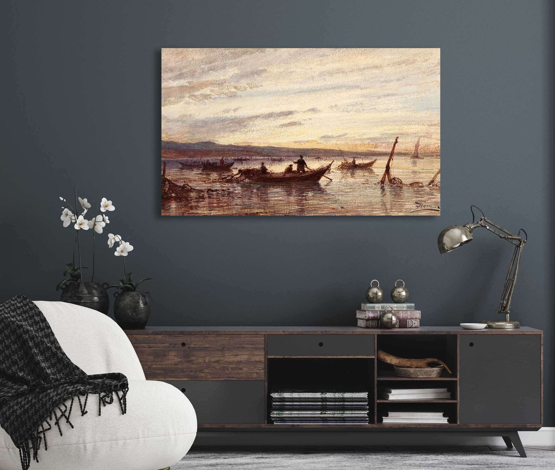 Les Pecheurs De Martigues by Felix Ziem