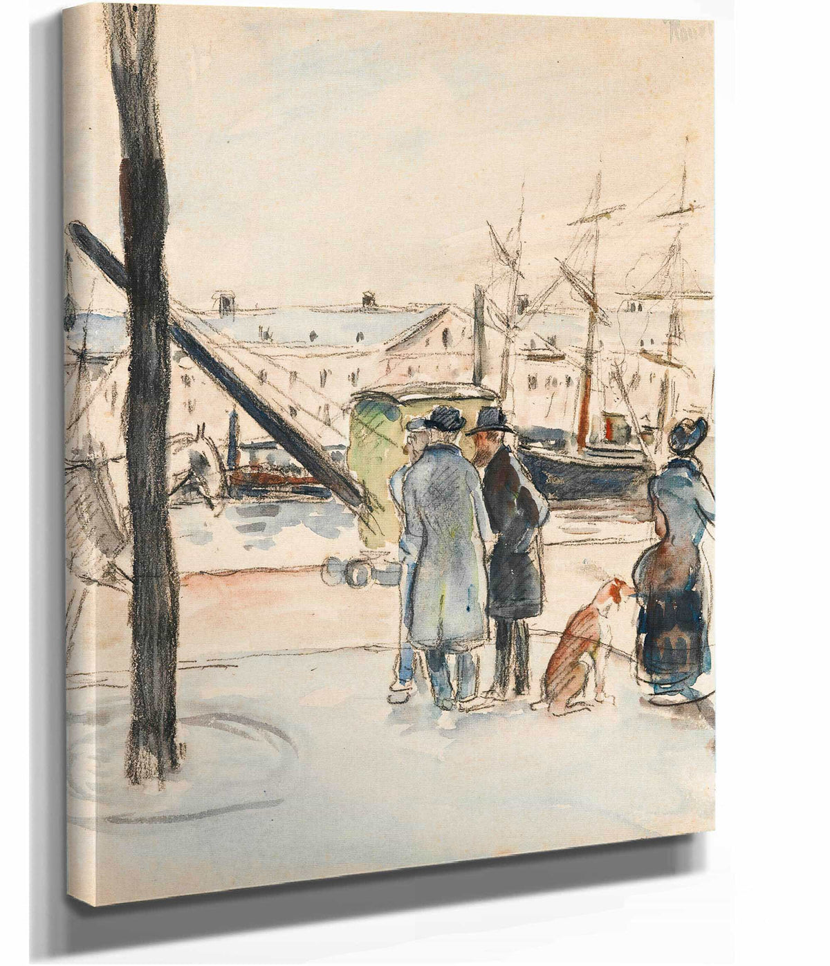 Les Quais A Rouen by Camille Pissarro