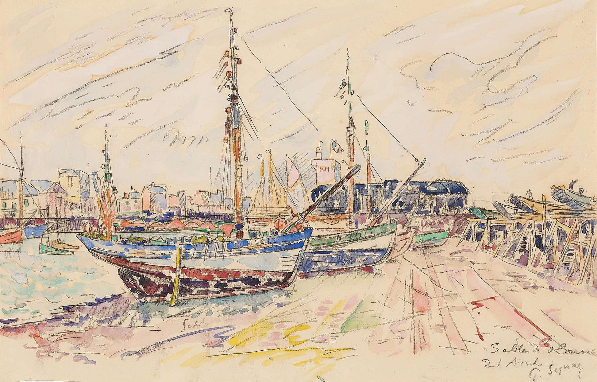 Les Sables D Olonne by Paul Signac
