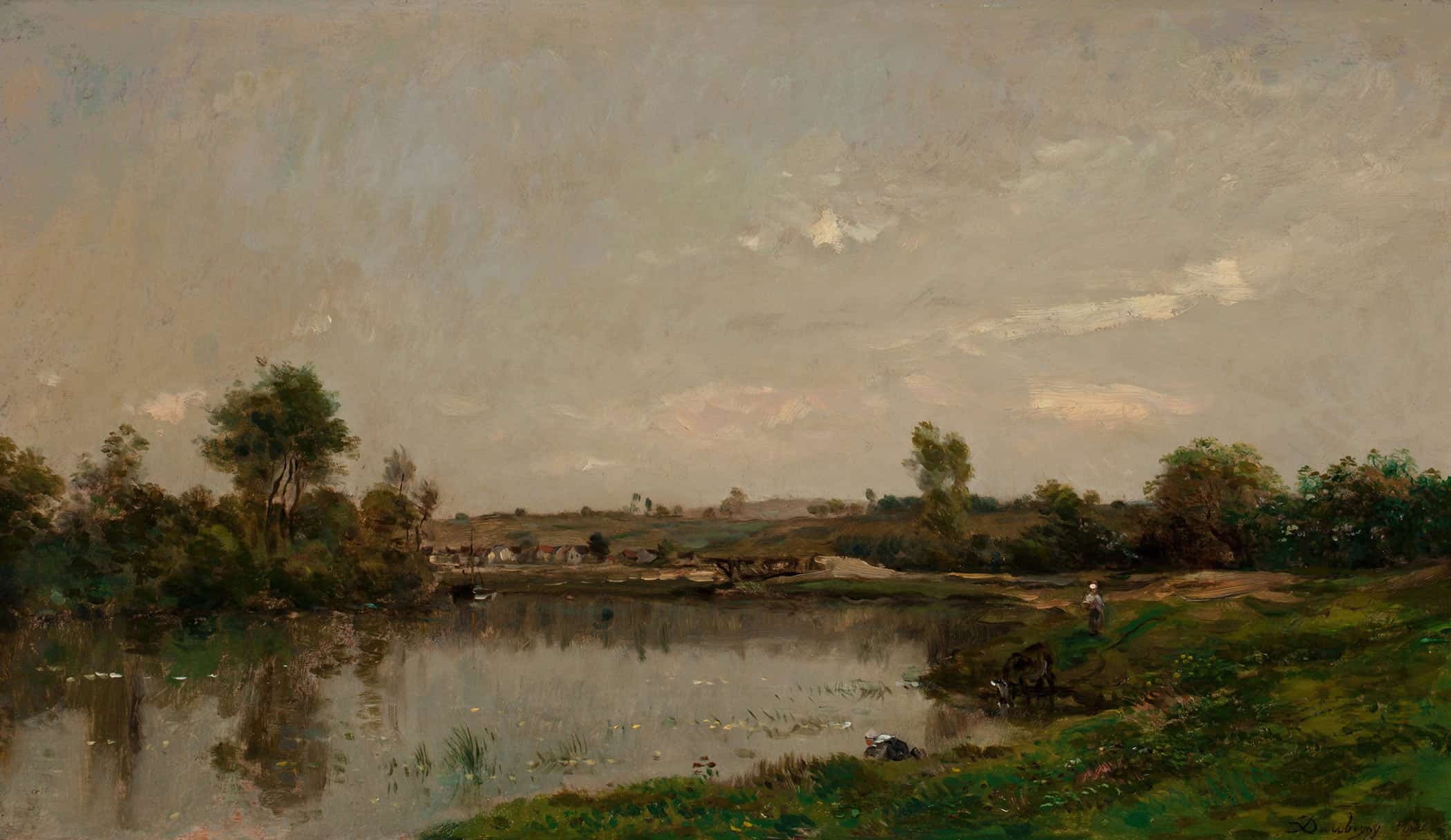 Les Sablieres Pres De Valmondois by Charles Francois Daubigny